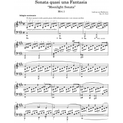 Moonlight Sonata Op. 27, No. 2 (Complete) - Ludwig van Beethoven