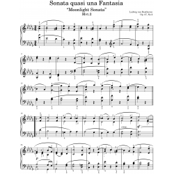 Moonlight Sonata Op. 27, No. 2 (Complete) - Ludwig van Beethoven
