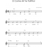 Christmas Saxophone Easy Sheet Music with Letters for Beginners
