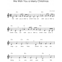 Christmas Saxophone Easy Sheet Music with Letters for Beginners