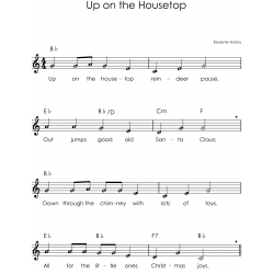 Christmas Clarinet Easy Sheet Music with Letters for Beginners
