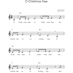 Christmas Clarinet Easy Sheet Music with Letters for Beginners