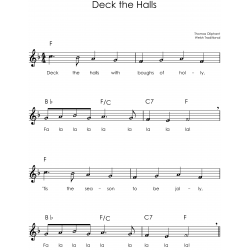 Christmas Recorder Easy Sheet Music with Letters for Beginners