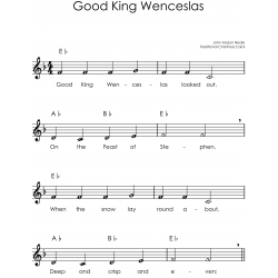 Christmas Trumpet Easy Sheet Music with Letters for Beginners