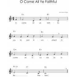 Christmas Trumpet Easy Sheet Music with Letters for Beginners