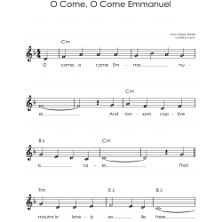 Christmas Trumpet Easy Sheet Music with Letters for Beginners