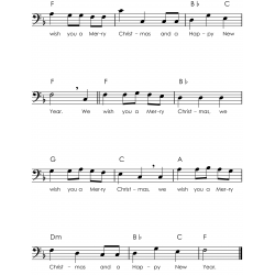 Christmas Trombone Easy Sheet Music for Beginners