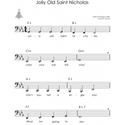 Christmas Tuba Easy Sheet Music with Letters for Beginners