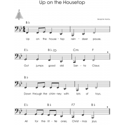 Christmas Tuba Easy Sheet Music with Letters for Beginners