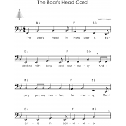 Christmas Tuba Easy Sheet Music with Letters for Beginners