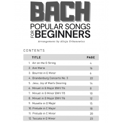 BACH Popular Songs for Beginners