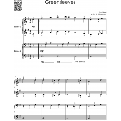 Piano Duets Sheet Music: Masterpieces & Hits Collection 20 Easy Songs for Beginners & Early Intermediates
