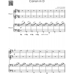 Piano Duets Sheet Music: Masterpieces & Hits Collection 20 Easy Songs for Beginners & Early Intermediates