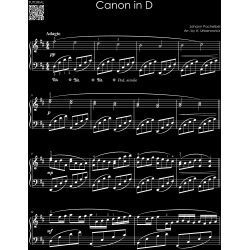 Classical Piano Hits on Black Sheet Music Paper