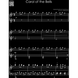 Classical Piano Hits on Black Sheet Music Paper