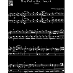 Classical Piano Hits on Black Sheet Music Paper