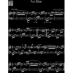 Classical Piano Hits on Black Sheet Music Paper