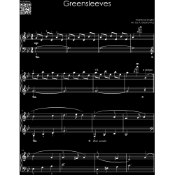 Classical Piano Hits on Black Sheet Music Paper
