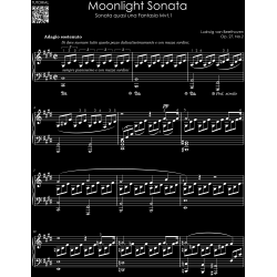 Classical Piano Hits on Black Sheet Music Paper