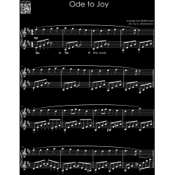Classical Piano Hits on Black Sheet Music Paper