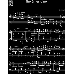 Classical Piano Hits on Black Sheet Music Paper