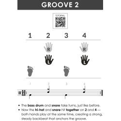 Learn to Play DRUMS with Fun Pop & Rock Rhythms I Beginner Drum Book – Super Easy Grooves for Kids with Visual