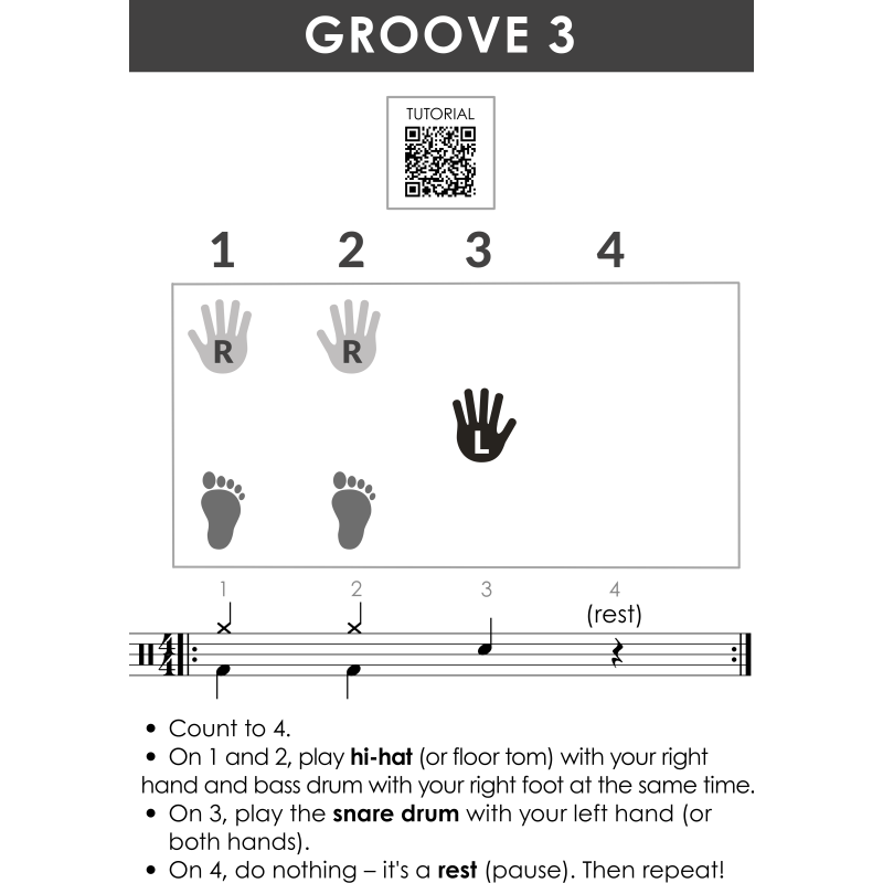 Learn to Play DRUMS with Fun Pop & Rock Rhythms I Beginner Drum Book ...