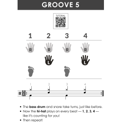 Learn to Play DRUMS with Fun Pop & Rock Rhythms I Beginner Drum Book – Super Easy Grooves for Kids with Visual