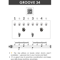 Learn to Play DRUMS with Fun Pop & Rock Rhythms I Beginner Drum Book – Super Easy Grooves for Kids with Visual