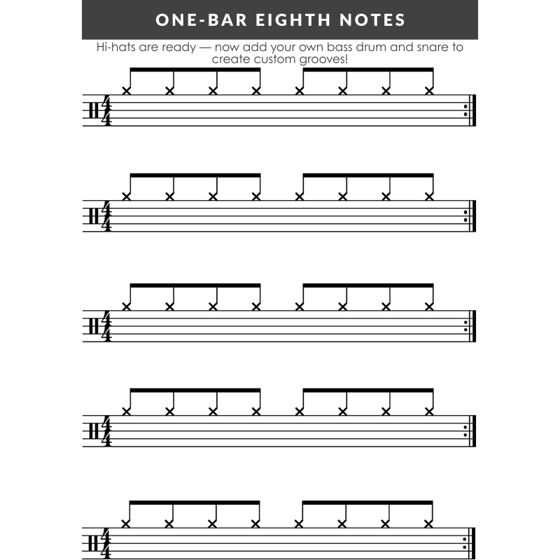 Learn to Play DRUMS with Fun Pop & Rock Rhythms I Beginner Drum Book ...
