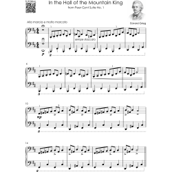 Grieg – Easy Piano – Early Intermediate: 12 Famous Pieces – Sheet Music for Kids, Teens & Adults