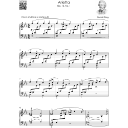 Grieg – Easy Piano – Early Intermediate: 12 Famous Pieces – Sheet Music for Kids, Teens & Adults