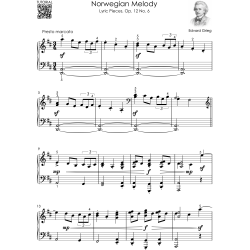 Grieg – Easy Piano – Early Intermediate: 12 Famous Pieces – Sheet Music for Kids, Teens & Adults