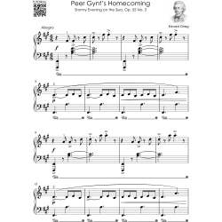 Grieg – Easy Piano – Early Intermediate: 12 Famous Pieces – Sheet Music for Kids, Teens & Adults