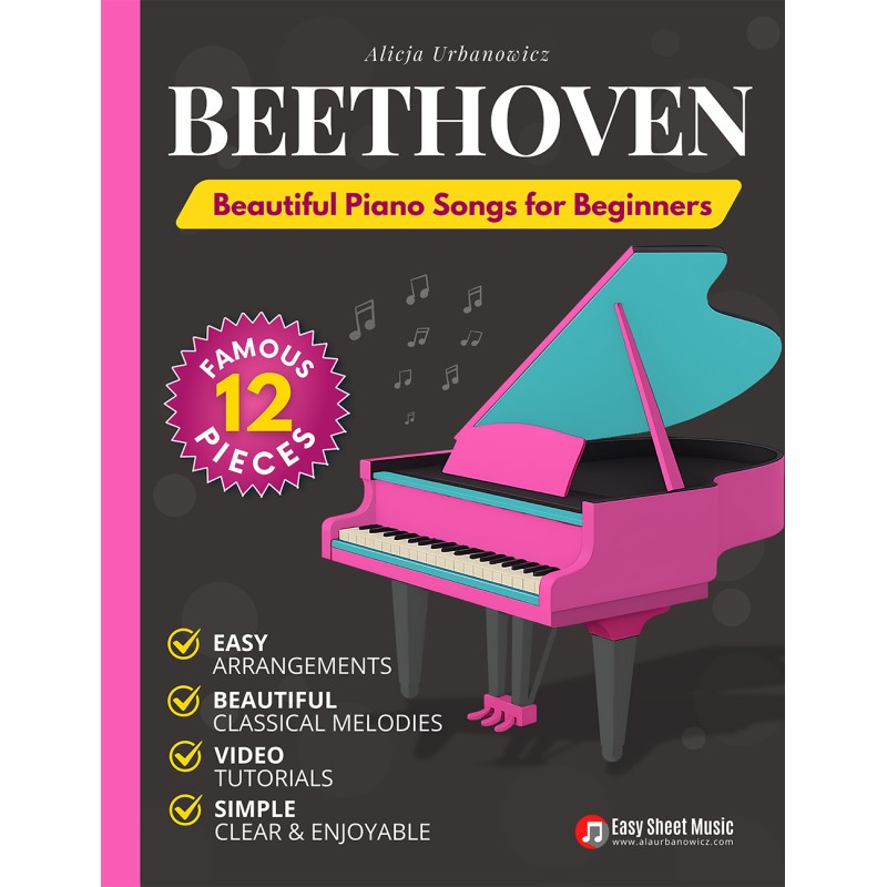 Beethoven - Beautiful Piano Songs for Beginners - Fur Elise, Ode To Joy, Symphony No. 5, Pathetique Sonata, Moonlight Sonata
