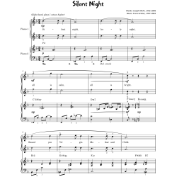 Christmas Piano Duets I Easy Jazz Arrangements 1 Piano 4 Hands for Beginners and Intermediate Pianists