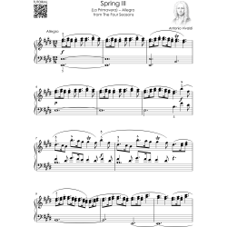 Vivaldi – The Four Seasons for Piano: Complete Piano Sheet Music – All 12 Movements from Spring, Summer, Autumn and Winter