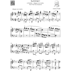 Vivaldi – The Four Seasons for Piano: Complete Piano Sheet Music – All 12 Movements from Spring, Summer, Autumn and Winter