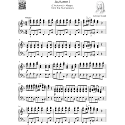 Vivaldi – The Four Seasons for Piano: Complete Piano Sheet Music – All 12 Movements from Spring, Summer, Autumn and Winter