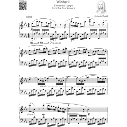 Vivaldi – The Four Seasons for Piano: Complete Piano Sheet Music – All 12 Movements from Spring, Summer, Autumn and Winter