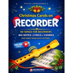 Christmas Carols on Recorder I 60 Songs for Beginners