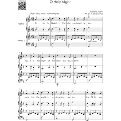 Piano Duets Sheet Music - Christmas Collection: 20 Easy Songs for Beginners and Early Intermediate Players, One Piano Four Hands