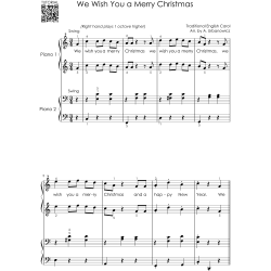 Piano Duets Sheet Music - Christmas Collection: 20 Easy Songs for Beginners and Early Intermediate Players, One Piano Four Hands