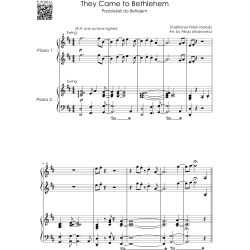 Polish Christmas Carols in Jazz Style - Piano Duet Sheet Music